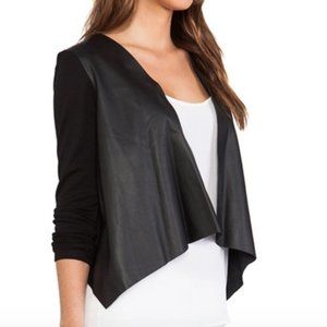 VELVET II Black Purity Ponti Faux Leather Jacket